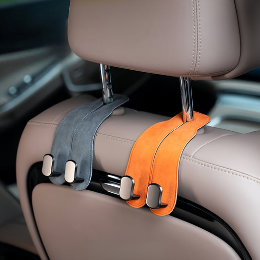 Ganchos para reposacabezas de Alcantara - Colgadores para bolsos (2 ganchos)