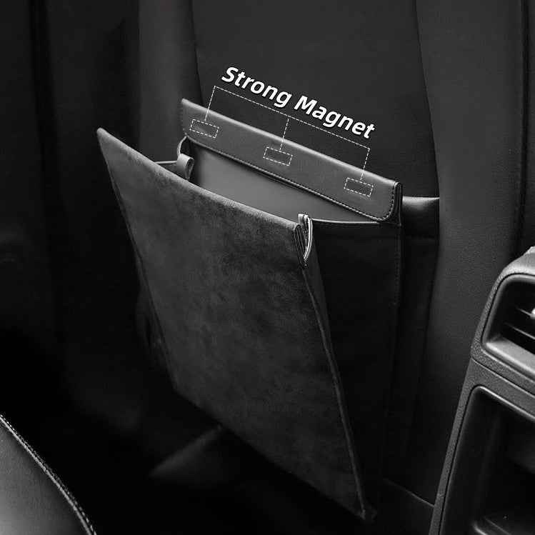Organizador plegable para coche Alcantara con protección contra patadas