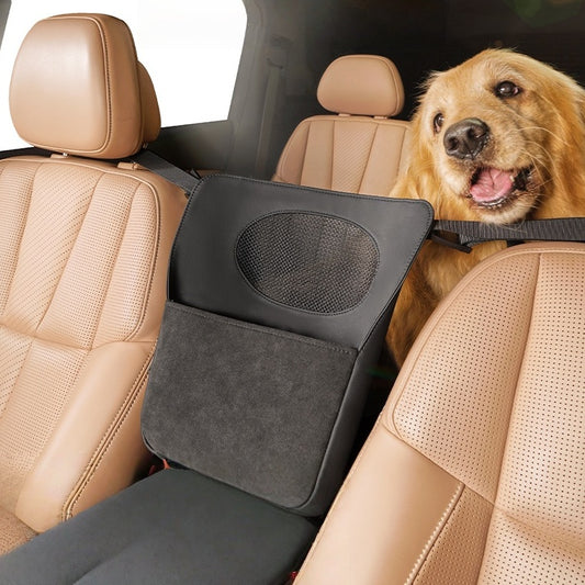 Divisor de asiento de coche y caja de almacenamiento Alcantara: barrera antimascotas