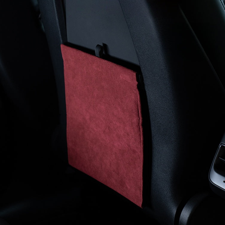 Organizador plegable para coche Alcantara con protección contra patadas