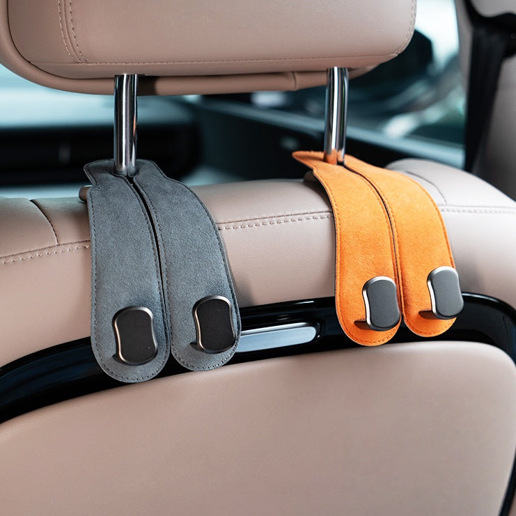 Alcantara Headrest Hooks – Purse Hangers (2 Hooks)