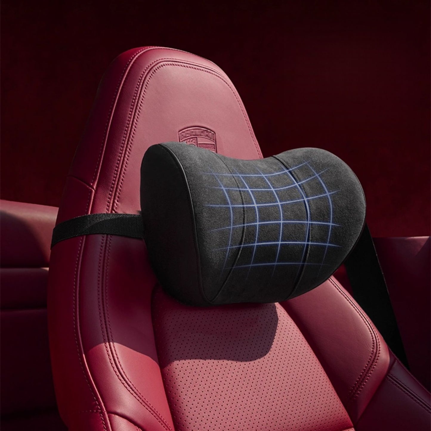Alcantara Memory Foam Headrest Pillow