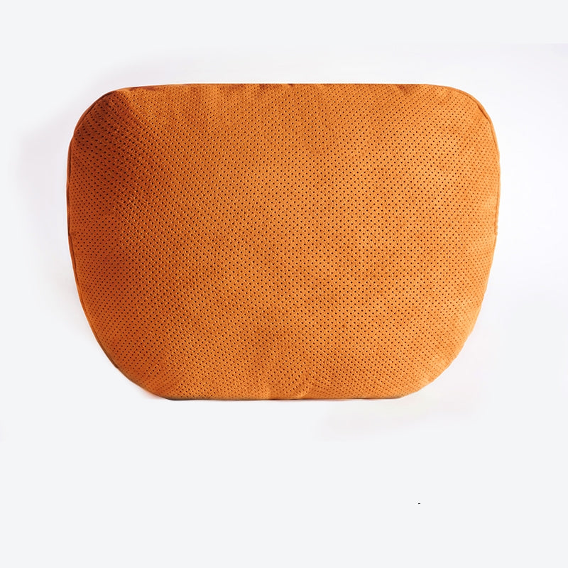 100% Alcantara Maybach Car Neck Pillow for Headrest orange 4 | Racesio.com
