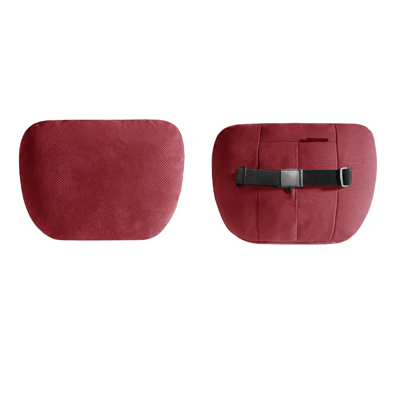 100% Alcantara Maybach Car Neck Pillow for Headrest burgundy 4 | Racesio.com