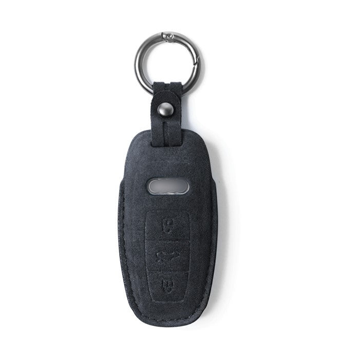 Alcantara Key Fob Cover for Audi E-Tron Series and More Dark Grey | Racesio.com