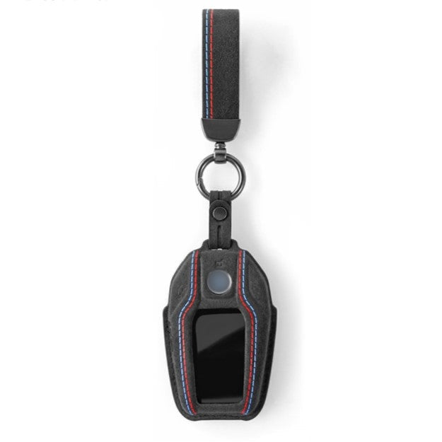 Alcantara Key Fob Cover for BMW LCD Screen Car Key 1 | Racesio