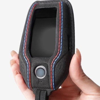 Alcantara Key Fob Cover for BMW LCD Screen Car Key 2 | Racesio