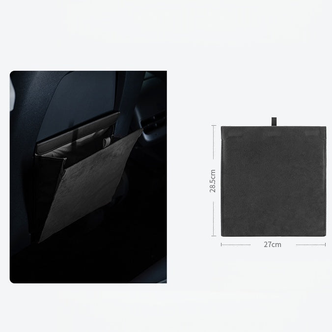 Organizador plegable para coche Alcantara con protección contra patadas