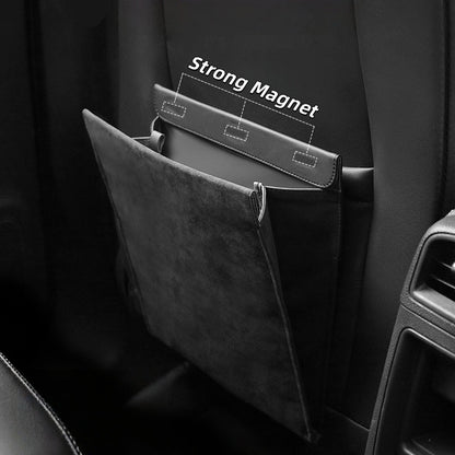 Alcantara Foldaway Car Organizer with Kick Protection