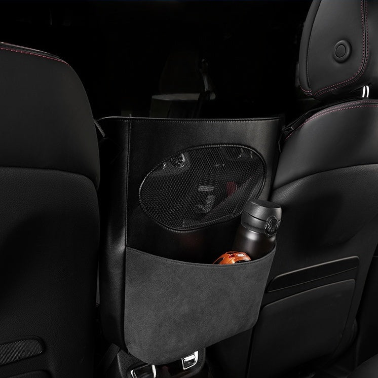 Divisor de asiento de coche y caja de almacenamiento Alcantara: barrera antimascotas