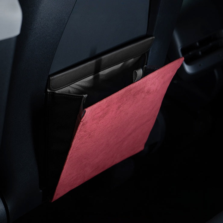 Alcantara Foldaway Car Organizer with Kick Protection