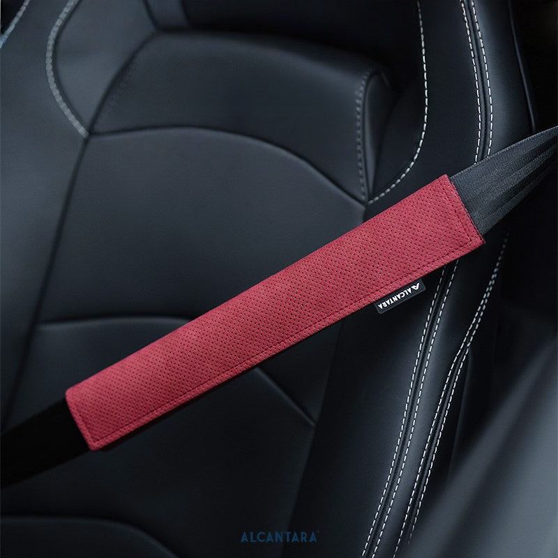 Alcantara Seat Belt Cover – Premium Comfort Shoulder Pad with European Automotive Design - Racesio