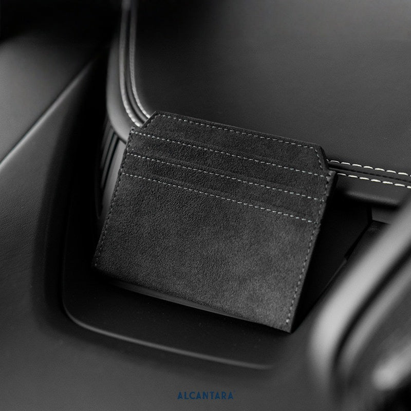 Alcantara Card Holder – Slim Minimalist Card Wallet with European Automotive Design