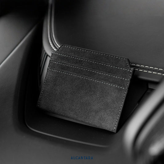 Alcantara Card Holder – Slim Minimalist Card Wallet with European Automotive Design - Racesio - alternate view