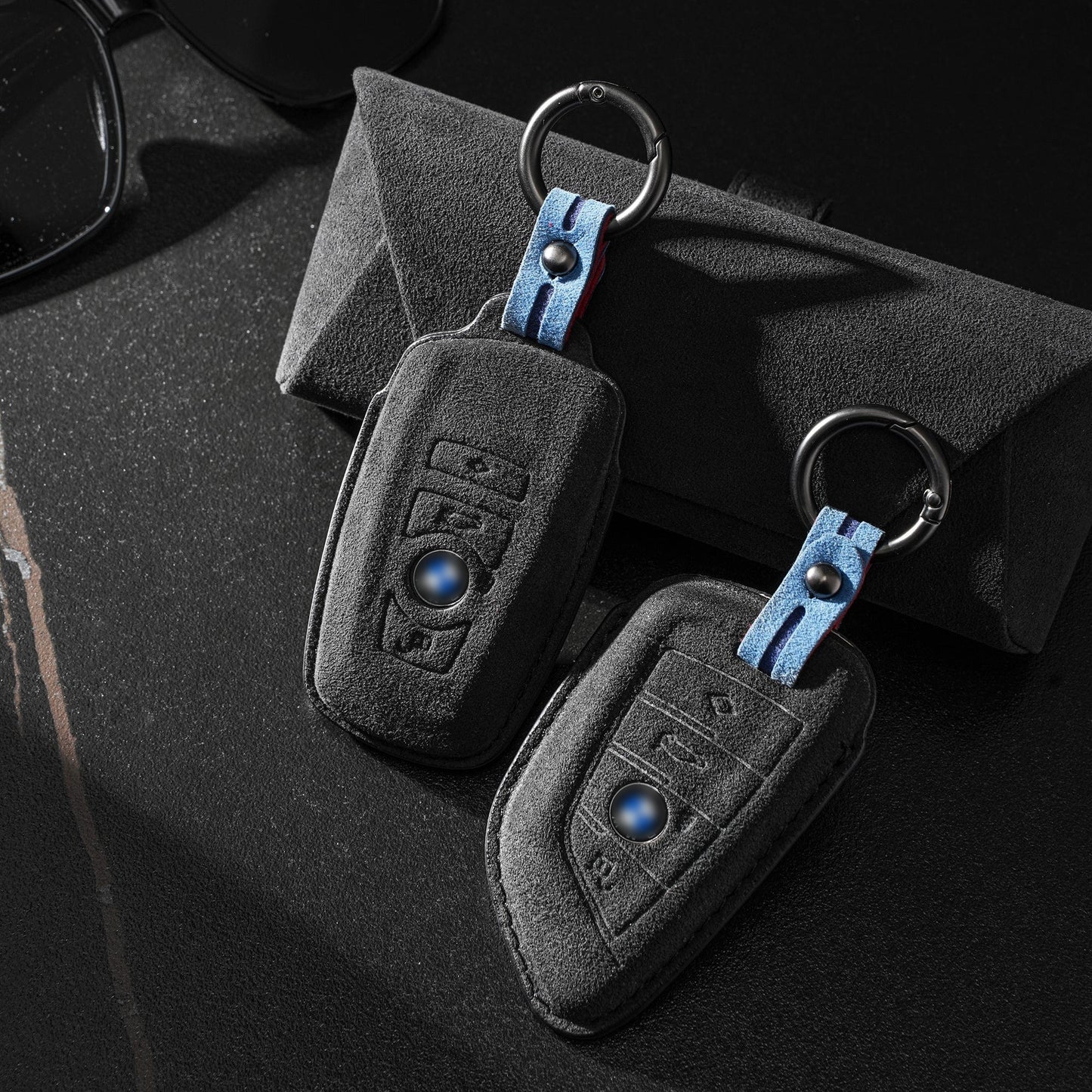 Alcantara Key Fob Cover for BMW-2