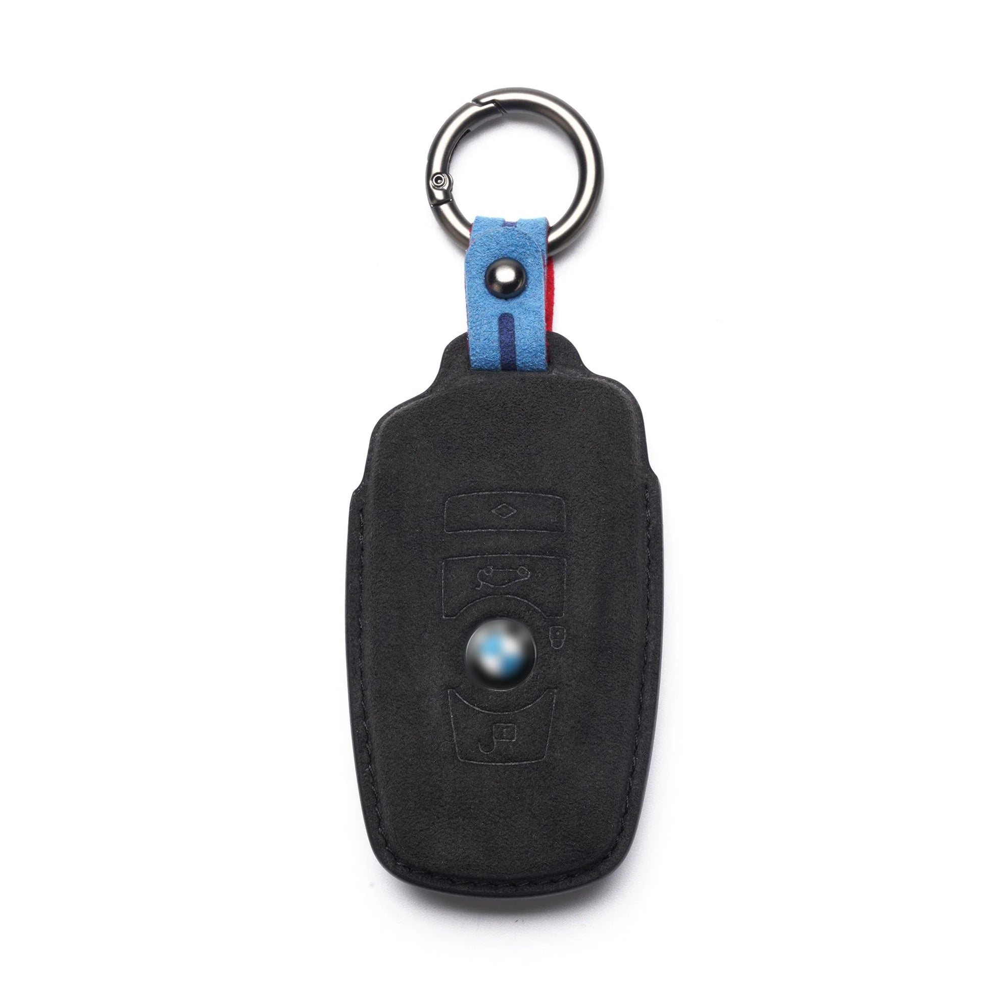 Alcantara Rounded-Corner Key Fob Cover for BMW-3