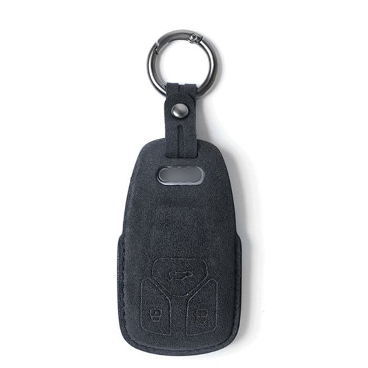 Alcantara Key Fob Cover for Audi A4 A5 A6 and More Dark Grey | Racesio.com
