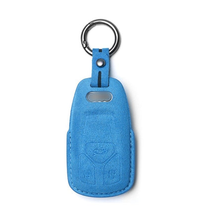 Alcantara Key Fob Cover for Audi A4 A5 A6 and More Sky Blue | Racesio.com