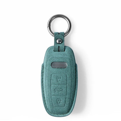 Alcantara Key Fob Cover for Audi E-Tron Series and More Dark Green| Racesio.com