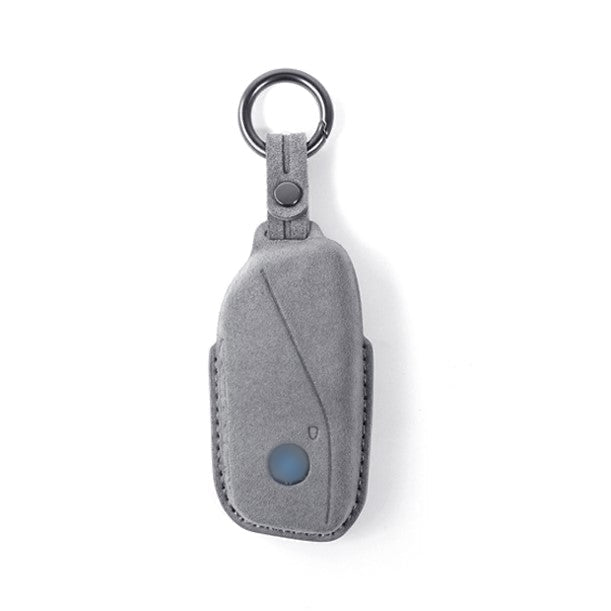 Alcantara Key Fob Cover for BMW 7 Series and More Light Grey | Racesio.com