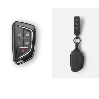 Alcantara Key Fob Cover for Cadillac CT5 CT6 and More Dark Grey 2 | Racesio.com