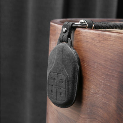 Alcantara Key Fob Cover for Maserati Dark Grey 2| Racesio