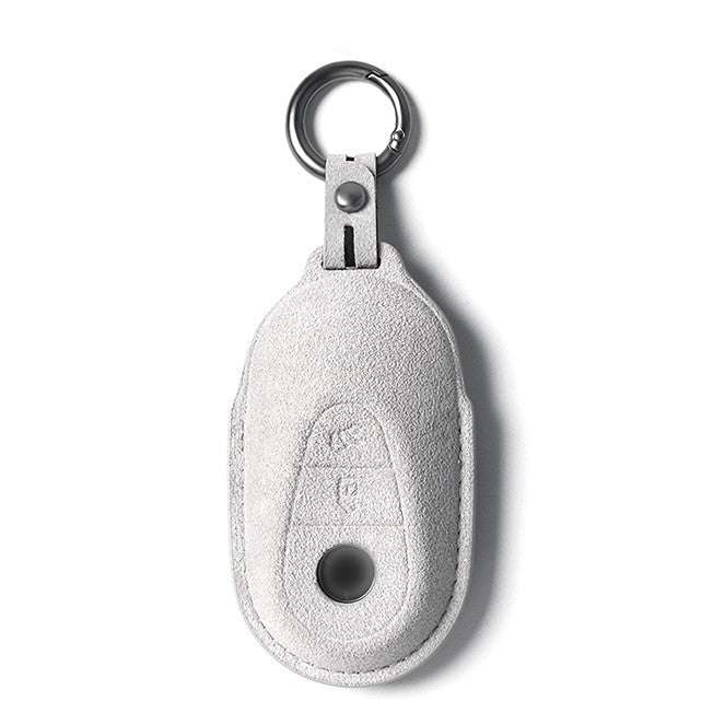 Alcantara Key Fob Cover for Mercedes-Benz C Class and More Light Grey| Racesio.com
