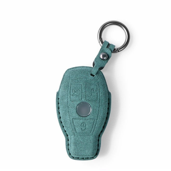 Alcantara Key Fob Cover for Mercedes-Benz GLC & GLK and More Dark Green | Racesio.com