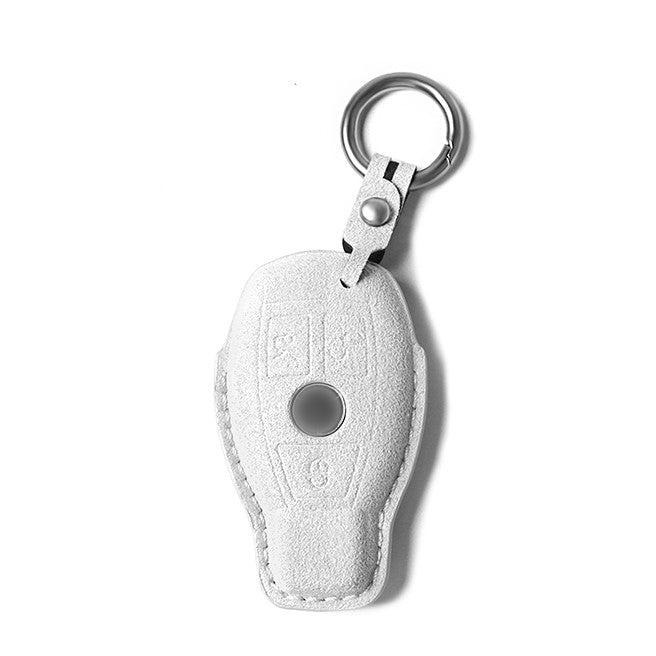 Alcantara Key Fob Cover for Mercedes-Benz GLC & GLK and More Light Grey | Racesio.com