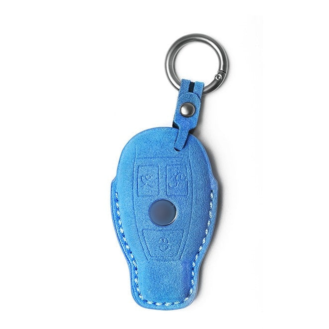 Alcantara Key Fob Cover for Mercedes-Benz GLC & GLK and More Sky Blue | Racesio.com