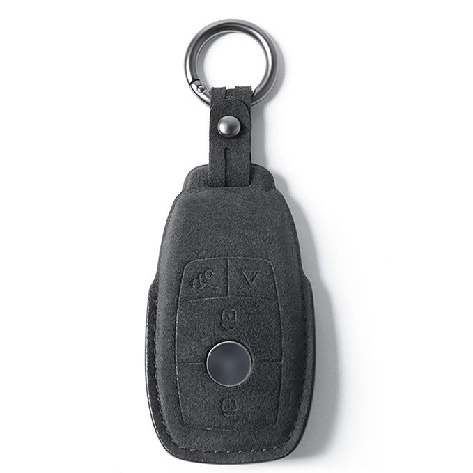Alcantara Key Fob Cover for Mercedes-Benz S Class and More Dark Grey | Racesio.com