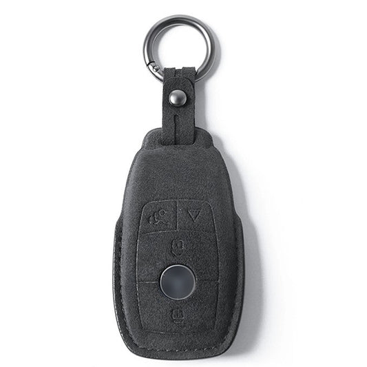 Alcantara Key Fob Cover for Mercedes-Benz S Class and More Dark Grey | Racesio.com