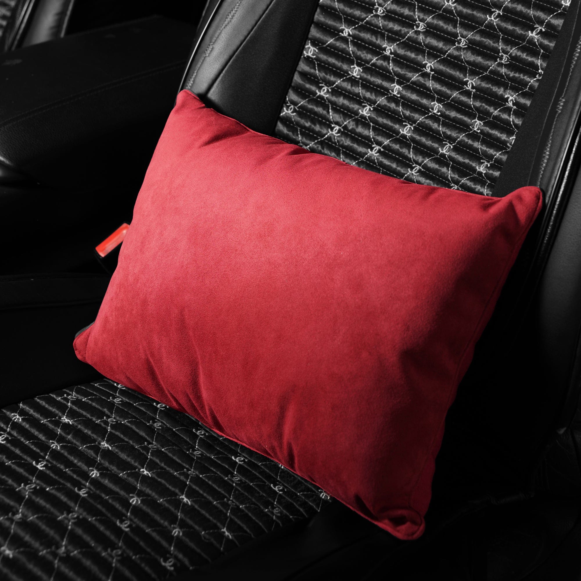 Alcantara Car Lumbar Support Pillow Racesio