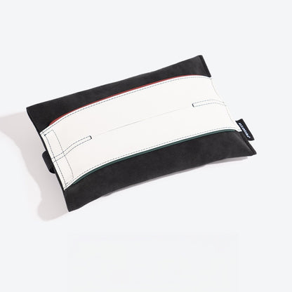 Alcantara Hanging Car Tissue Box – Hangs from Headrest or Visor (Italian Edition)
