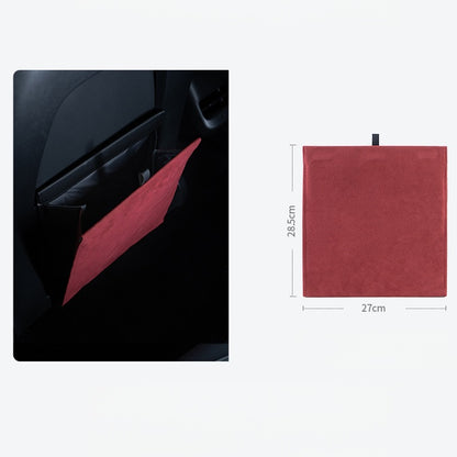 Alcantara Foldaway Car Organizer with Kick Protection