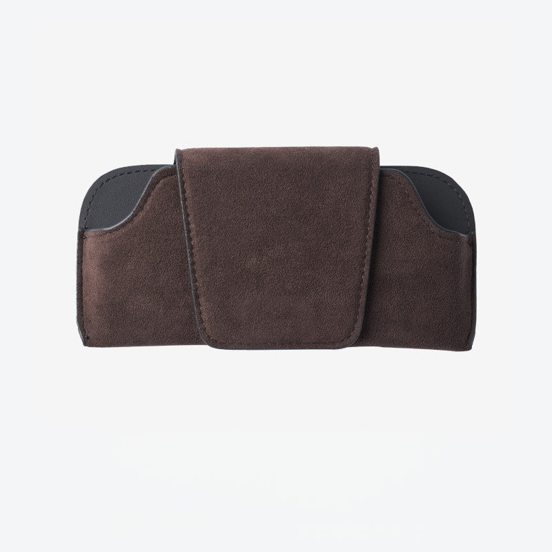 Alcantara Car Sun Visor Glasses Holder – Premium Sunglasses & Eyeglasses Organizer for Vehicles