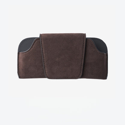 Alcantara Car Sun Visor Glasses Holder – Premium Sunglasses & Eyeglasses Organizer for Vehicles