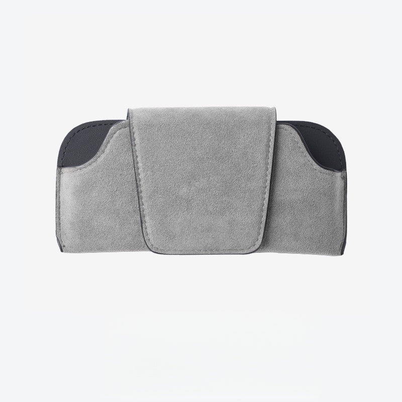 Alcantara Car Sun Visor Glasses Holder – Premium Sunglasses & Eyeglasses Organizer for Vehicles