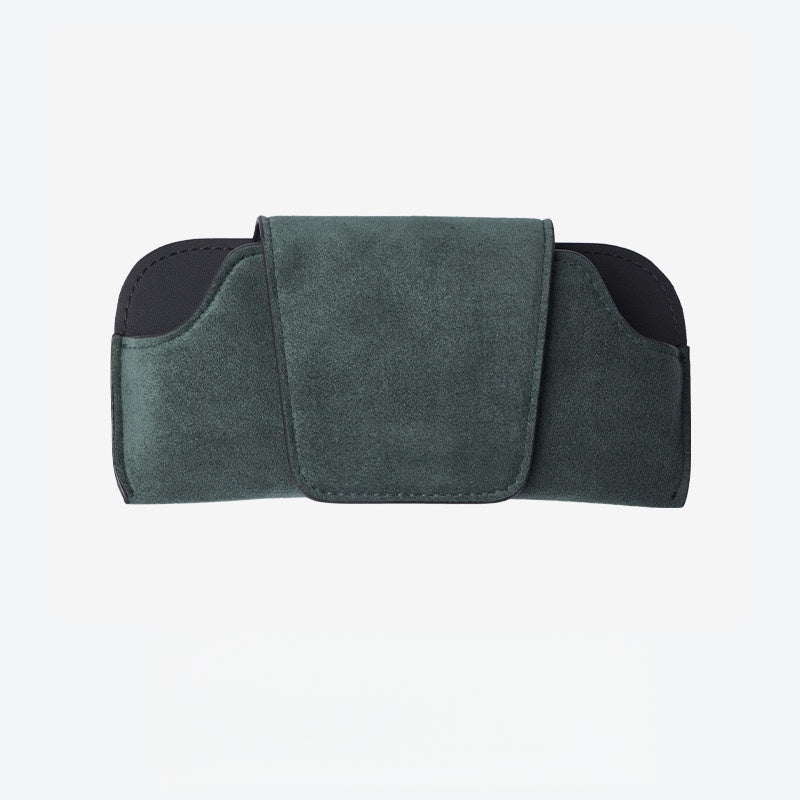 Alcantara Car Sun Visor Glasses Holder – Premium Sunglasses & Eyeglasses Organizer for Vehicles