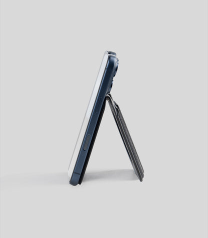 Alcantara MagSafe Card Holder for iPhone – Magnetic Wallet & Phone Stand