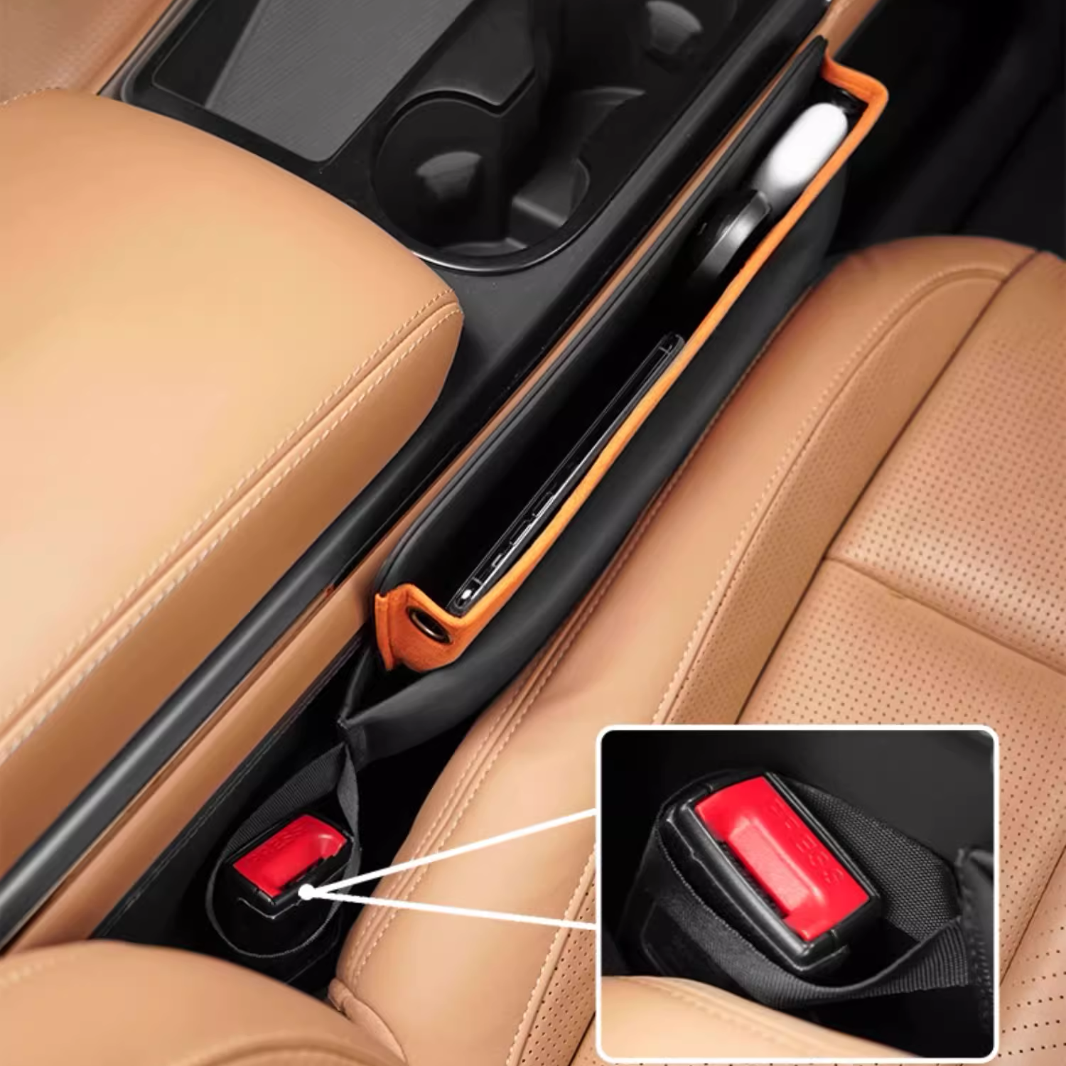 Seat Gap Filler Auto - Dubbele Opbergruimte Zwart - Voorkomt Vallende Voorwerpen