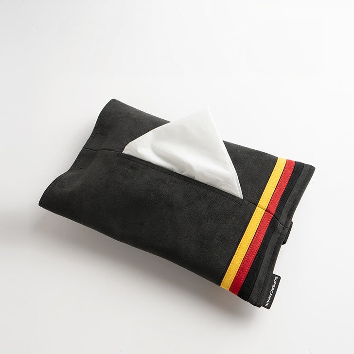 Alcantara Car Tissue Holder – Hangs from Headrest or Visor (German Edition)