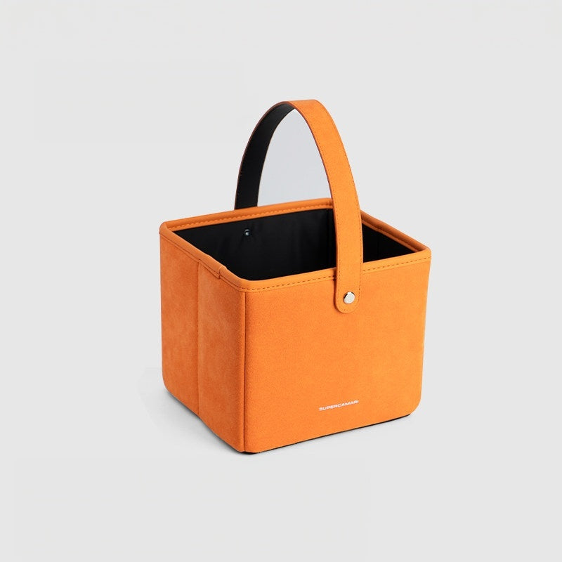 Alcantara Foldable Car Storage Box – Multifunction Organizer Basket