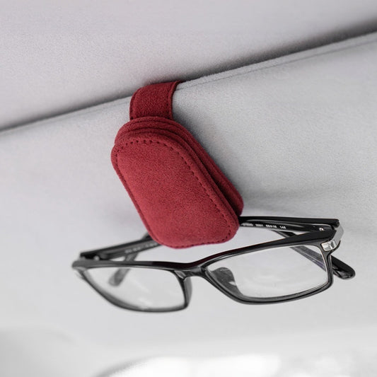Alcantara Car Visor Glasses Holder – Sunglasses Clip & Card Slot