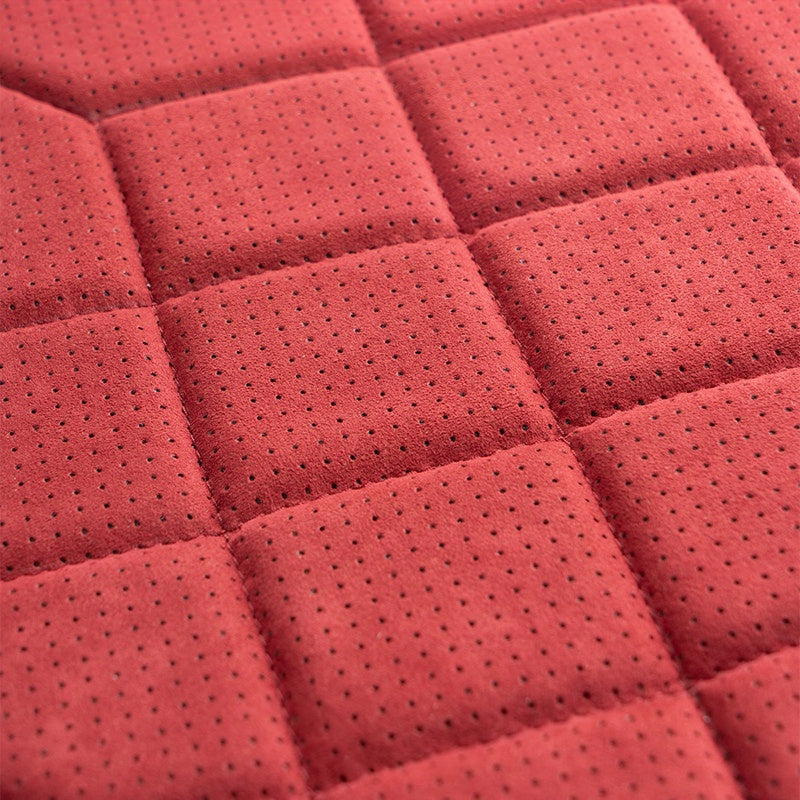 Alcantara Car Seat Cushion – Quilted Perforated Breathable Seat Pad