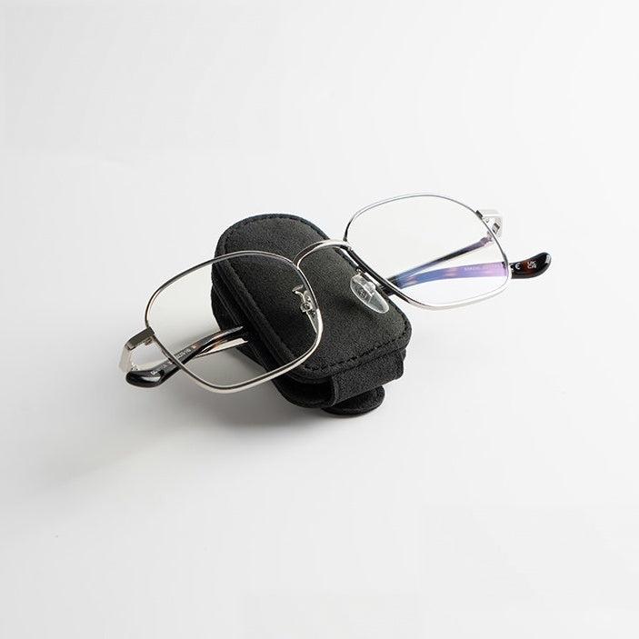 Alcantara Car Visor Glasses Holder – Sunglasses Clip & Card Slot
