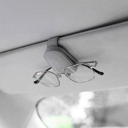 Alcantara Car Visor Glasses Holder – Sunglasses Clip & Card Slot
