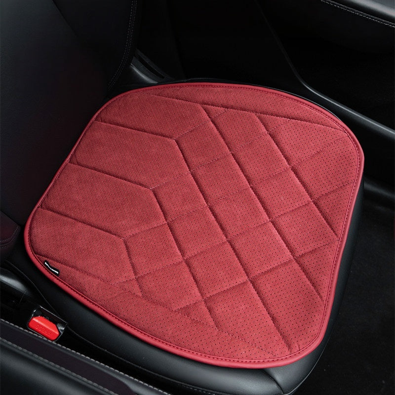 Alcantara Car Seat Cushion – Quilted Perforated Breathable Seat Pad
