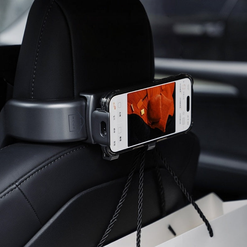 Alcantara Car Neck Pillow for Tesla Model 3/Y – Adjustable Headrest Support