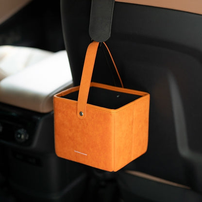 Alcantara Foldable Car Storage Box – Multifunction Organizer Basket